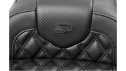 SADDLEMEN RoadSofa Seat - without Backrest - Carbon Fiber - Lattice Stitch - FLTR/FLHX '23-'24 - 823-07-20600 - PartsOutlet.com.au