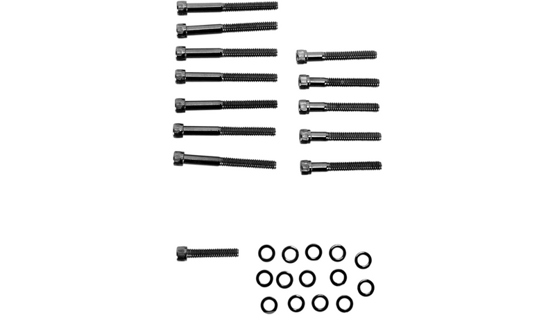 DRAG SPECIALTIES Bolt Kit Camshaft Cover Knurled - Harley-Davidson 2004-2021 - MK687BK - PartsOutlet.com.au