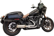 BASSANI XHAUST Road Rage Stainless 2-into-1 Exhaust System - Super Bike Muffler - '18-'22 Softail - 1S78SS - PartsOutlet.com.au