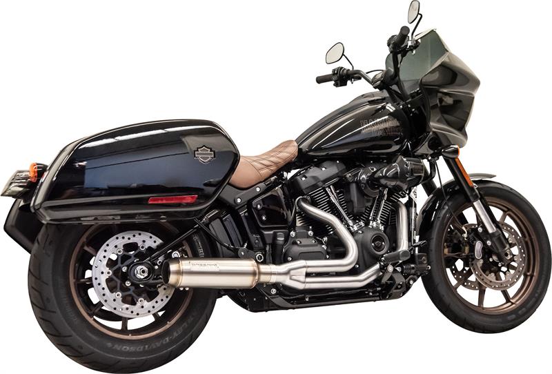 BASSANI XHAUST Road Rage Stainless 2-into-1 Exhaust System - Super Bike Muffler - '18-'22 Softail - 1S78SS - PartsOutlet.com.au
