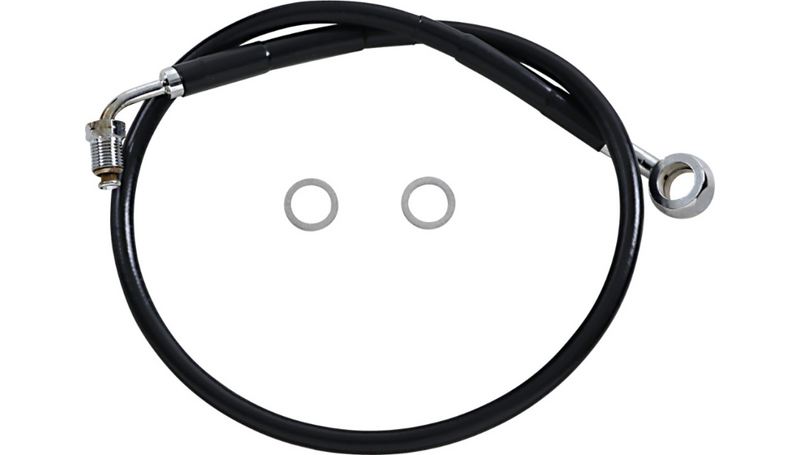 DRAG SPECIALTIES Brake Line - +4" - Black - '18-'23 Softail - 618631-4BLK