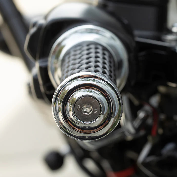 BILTWELL Grips - Alumicore - Dual Cable - Chrome 6604-105-01 - PartsOutlet.com.au