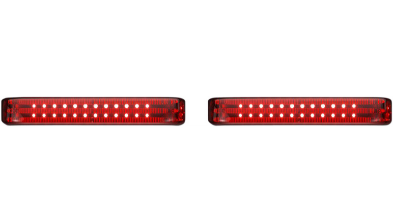 CUSTOM DYNAMICS Saddlebag Lights - BCM - Chrome/Red - FL '14-'25 - PB-SB-BCM-CR