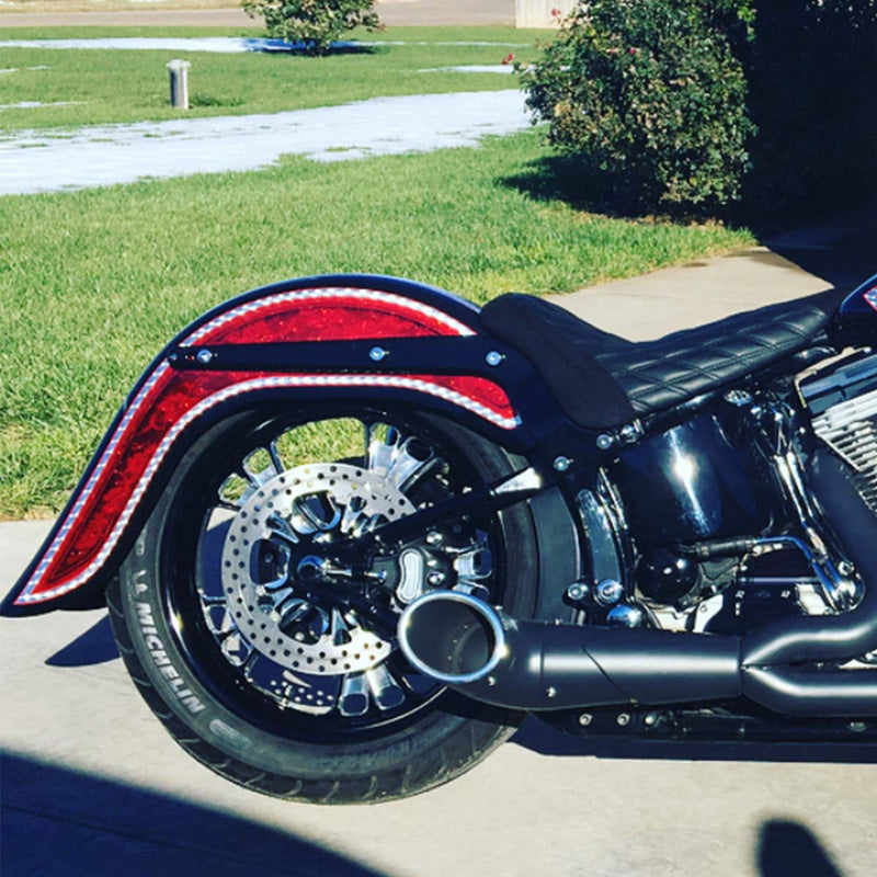 KLOCK WERKS 4" Stretched Rear Fender - Smooth - 7.125" W - Softail '00-'17 - KWF-02-0301