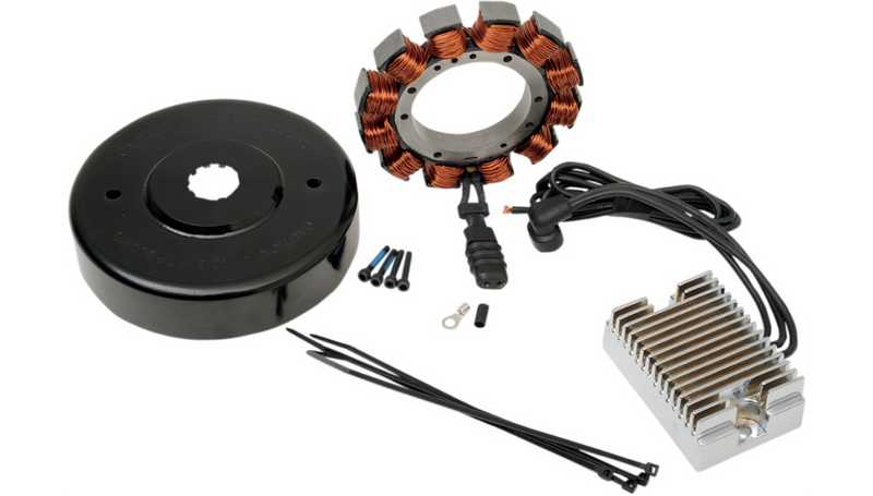 DRAG SPECIALTIES 32A Charging Kit - Harley-Davidson 1969-1996 - Chrome Regulator 29985-87HV-BXLB - PartsOutlet.com.au