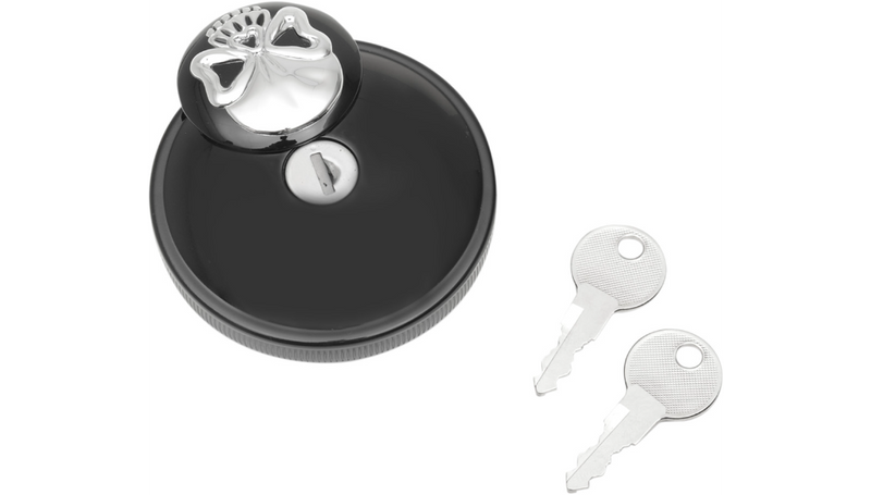 DRAG SPECIALTIES Vented Skull Locking Gas Cap - Harley-Davidson 1993-2024 - Black 03-0320ABS-A - PartsOutlet.com.au