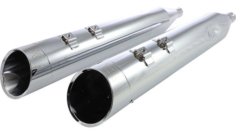 KHROME WERKS 4.5" HP-Plus Slip-On Chrome Mufflers - 2017+ M8 Touring Models - W/ Chrome Edge Tip -  202665