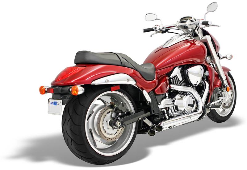 BASSANI XHAUST Pro Street Turn Out Exhaust - Suzuki Boulevard 2006-2009 - Chrome - M109R SM9-3TO - PartsOutlet.com.au