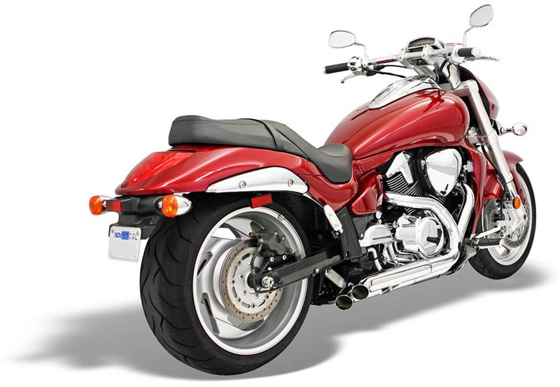 BASSANI XHAUST Pro Street Turn Out Exhaust - Suzuki Boulevard 2006-2009 - Chrome - M109R SM9-3TO