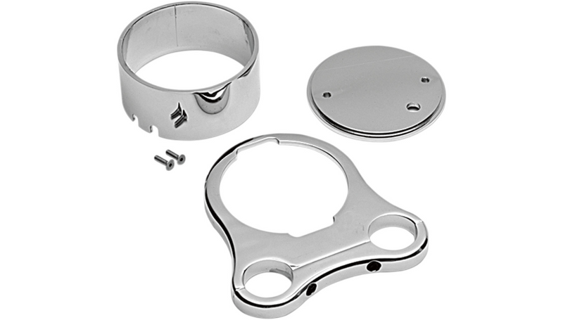 DRAG SPECIALTIES 1.25" T-Bar Single Gauge Mount - Chrome - For '00-'20 OEM Style Gauges - 373864