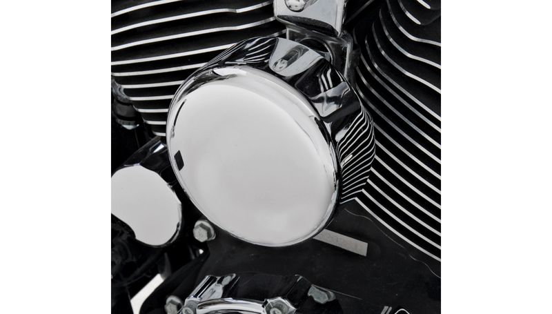 DRAG SPECIALTIES Round Horn Cover - Harley-Davidson 1986-2024 - Chrome 76636 - PartsOutlet.com.au