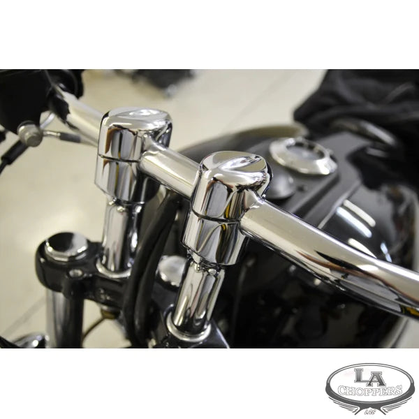 LA CHOPPERS MOHAWK RISERS FOR 1" HANDLEBARS 4" RISE CHROME UNIVERSAL - LA-7401-04