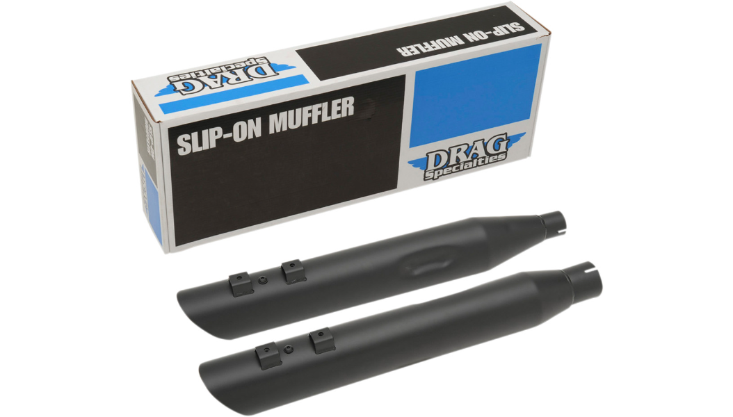 DRAG SPECIALTIES 4" Mufflers for '17 - '22 FL - Black H00968