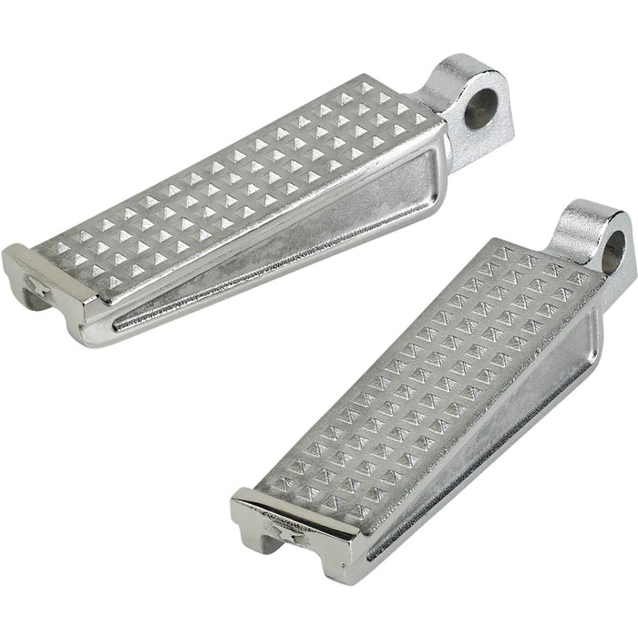 BILTWELL Sanderson Footpegs - Polished - Silver - 7001-302-01 - PartsOutlet.com.au