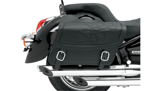 SADDLEMEN Flame Saddlebag - Black - Jumbo X021-05-0421 - PartsOutlet.com.au