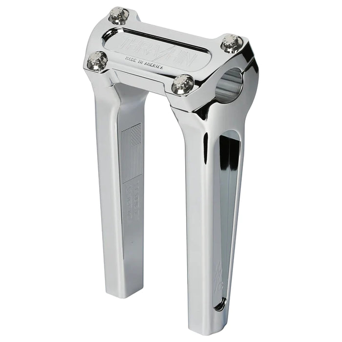 THRASHIN SUPPLY CO. Risers - Straight - 8" - Chrome TSC-8000-3