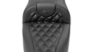 SADDLEMEN RoadSofa Seat - without Backrest - Carbon Fiber - Lattice Stitch - FLTR/FLHX '23-'24 - 823-07-20600 - PartsOutlet.com.au