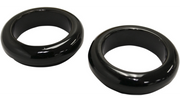 LA CHOPPERS Fork Dust Covers - 39 mm - Gloss Black Powder Coat LA-7503-39B - PartsOutlet.com.au