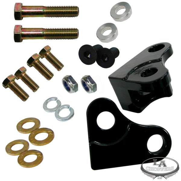 LA CHOPPERS Rear Lowering Kit - Black Powder Coated - Lowers 1.5" - '85-'96 FL LA-7500-02