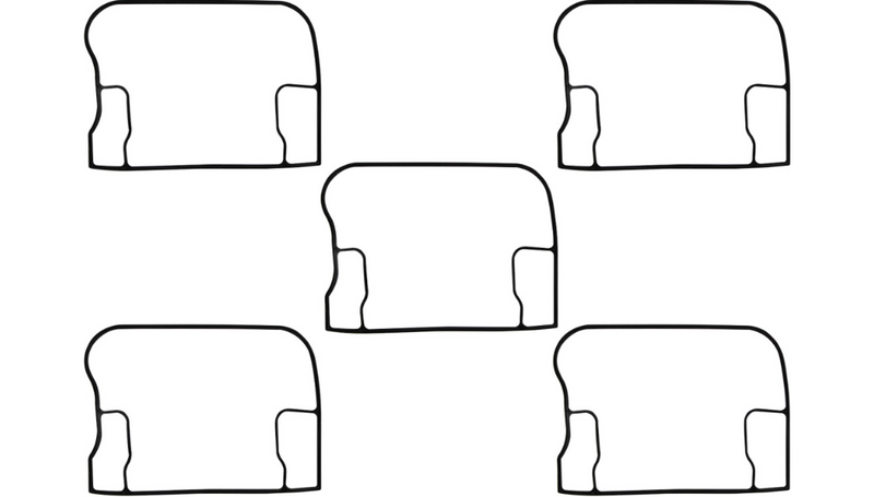 JAMES GASKET Rubber Upper Rocker Cover Gasket - 5 Pack - Big Twin '92-'99 - JGI-17356-92