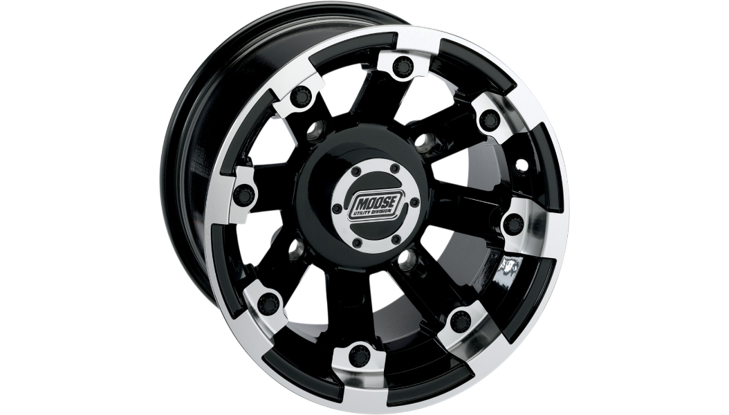 MOOSE UTILITY Wheel - 393X - Front - Black - 14x7 - 4/156 - 4+3 - Polaris/Yamaha - 393147156GBML4