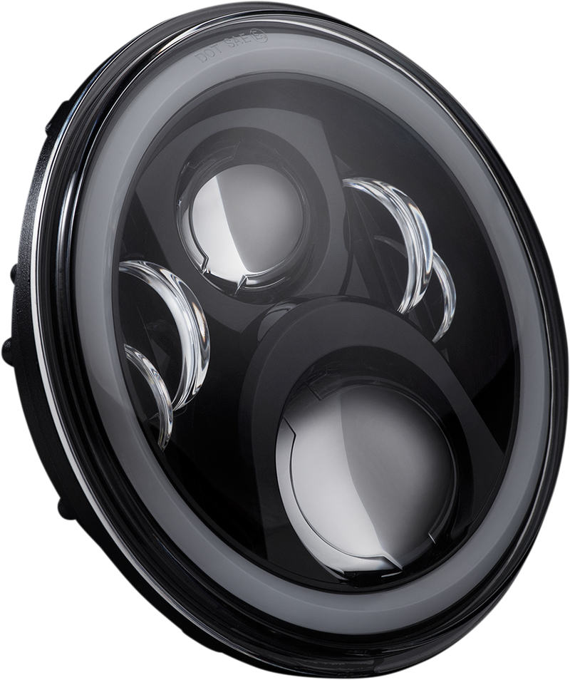 CUSTOM DYNAMICS Headlamp - 7" - LED - Black