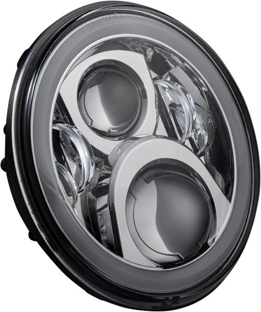 CUSTOM DYNAMICS Headlamp - 7" - LED - Chrome