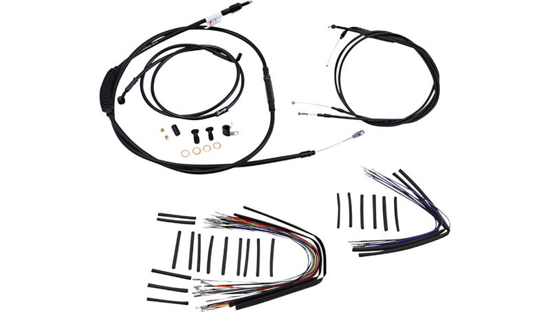 BURLY BRAND Control Kit - 16" Ape Hanger Handlebars - Softail '07-'10 - B30-1016
