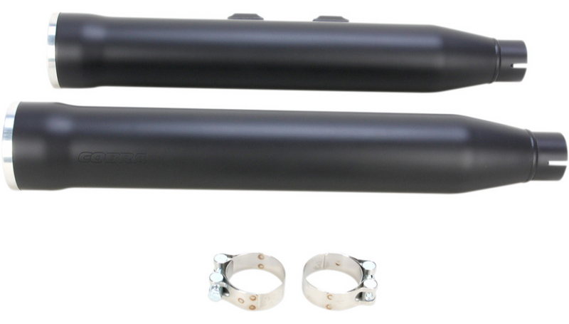 COBRA 3" RPT Mufflers - Softail FLS '05-'17 - Black - 6052B