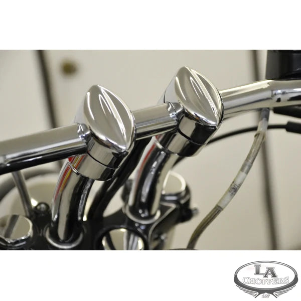 LA CHOPPERS MOHAWK RISERS FOR 1" HANDLEBARS 5.5" CURVED RISE CHROME UNIVERSAL - LA-7401-05