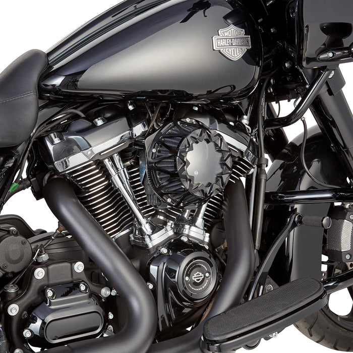 ARLEN NESS CROSS FIRE AIR CLEANER, ALL BLACK - 08-16 FLT / 16-17 SOFTAIL (FBW) - 600-043 - PartsOutlet.com.au