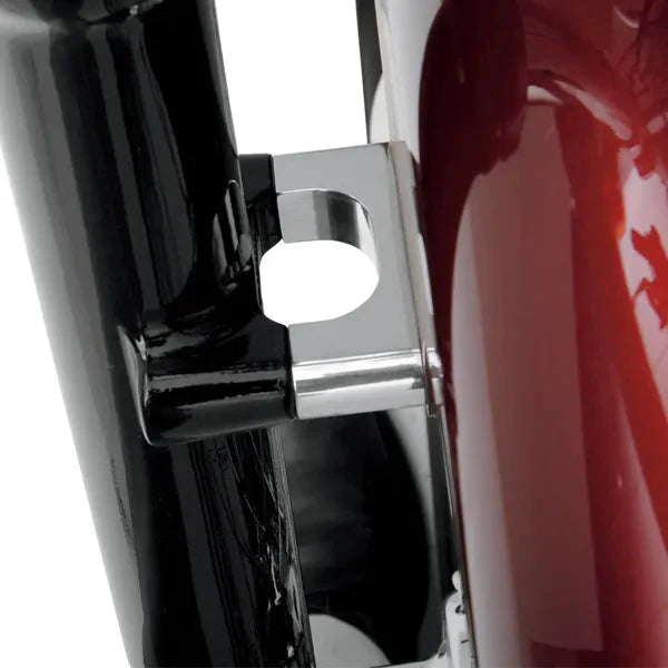 KLOCK WERKS Hugger Front Fender Mounting Blocks - For 21" Wheels - Satin - Harley-Davidson '84-'13 - KWFS-02-0104