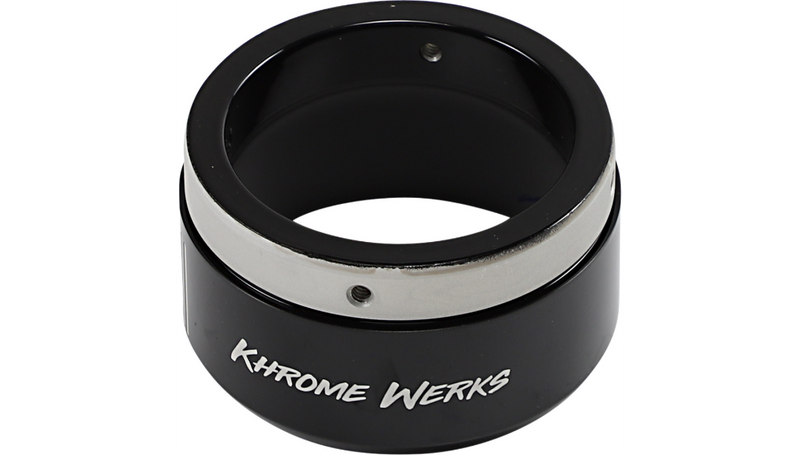 KHROME WERKS 4-1/2" Klassic Tip - Left - Black Powdercoat - 200658P