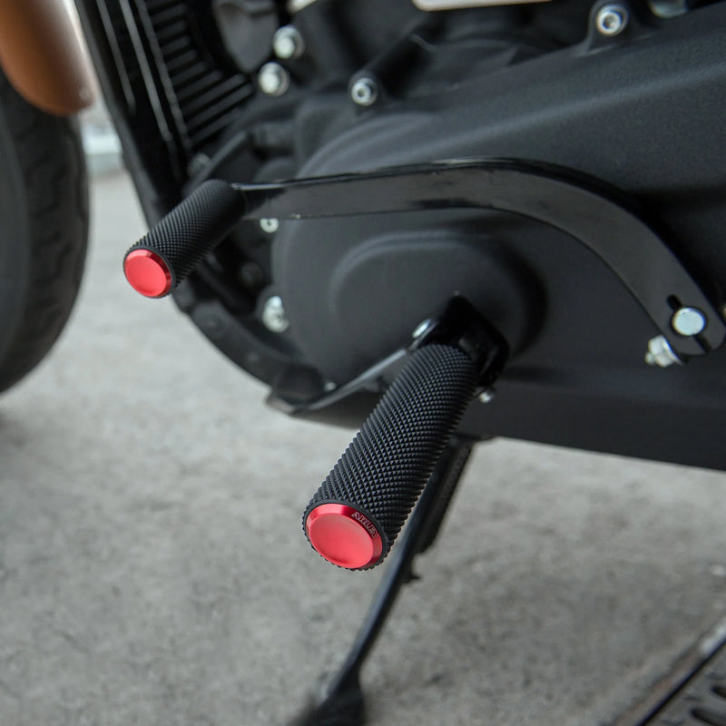 ARLEN NESS KNURLED FOOTPEGS, RED - 20-up PAN AMERICA, LIVEWIRE & SPORSTER S DRIVER - 07-954 - PartsOutlet.com.au