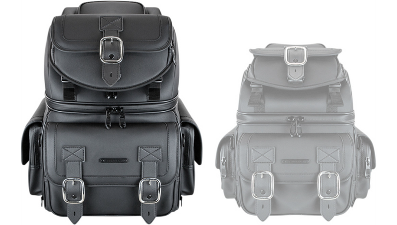 SADDLEMEN BR3400D Sissy Bar Bag - Black EX000972 - PartsOutlet.com.au