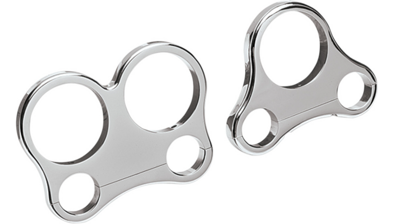DRAG SPECIALTIES 1.25" T-Bar Single Gauge Mount - Chrome - For 2.375/2.4" Mini Gauge - 373866