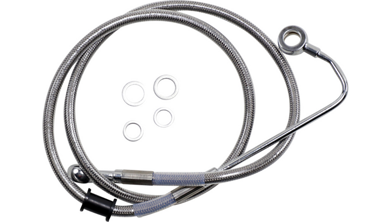 DRAG SPECIALTIES Brake Line - +4" - Stainless Steel - '15-'17 Softail - 618299-4