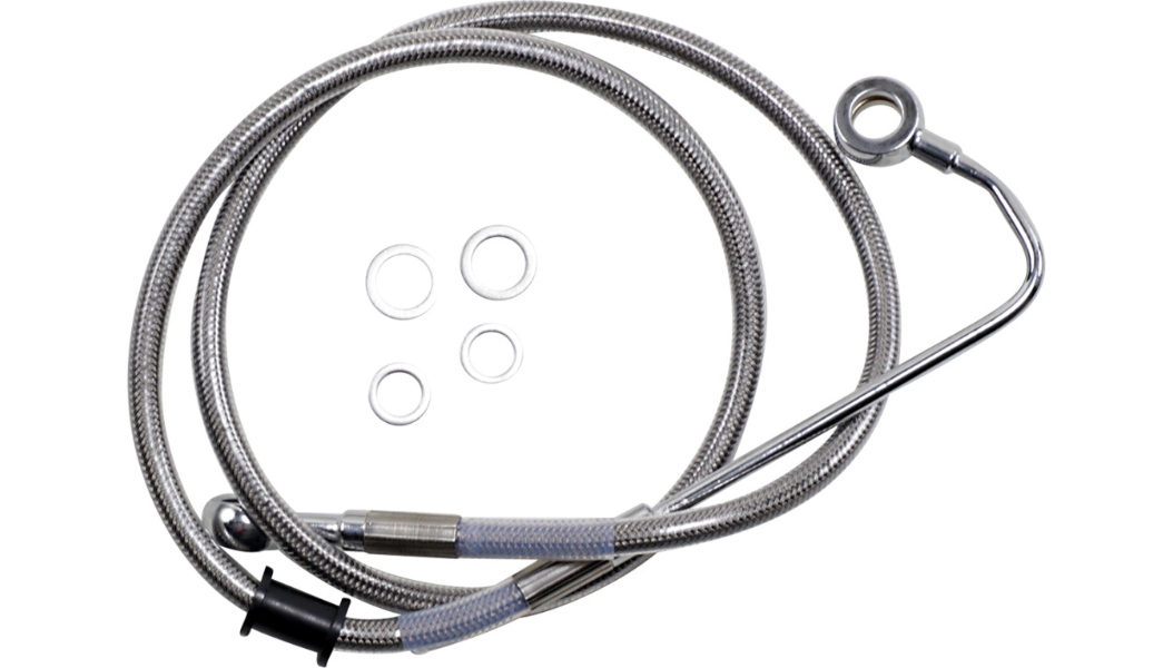 DRAG SPECIALTIES Brake Line - +4" - Stainless Steel - '15-'17 Softail 618299-4