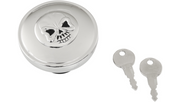 DRAG SPECIALTIES Vented Skull Locking Gas Cap - Harley-Davidson 1993-2024 - Chrome 03-0320AS-A - PartsOutlet.com.au