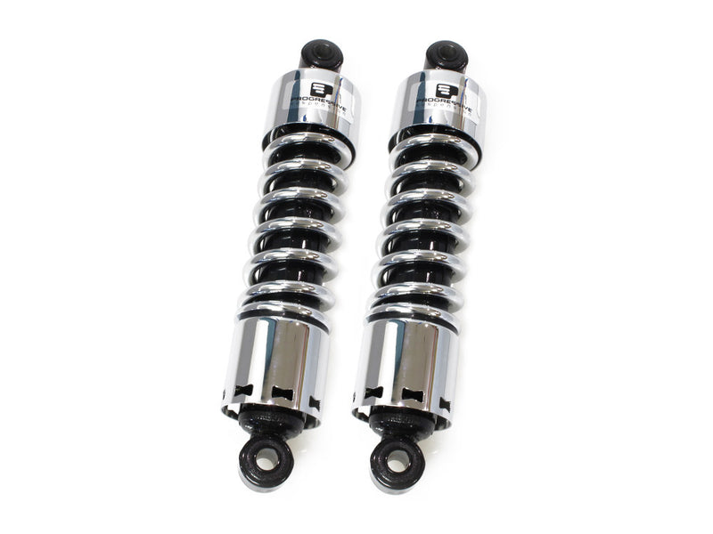 PROGRESSIVE SUSPENSION 412 Series Shock - 12" - Harley-Davidson Big Twin '73-'86 - Standard - Chrome - H-D - 412-4013C