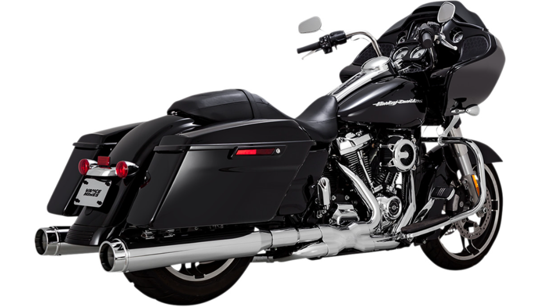 VANCE & HINES 4.5" Torquer Mufflers for 2017+ M8 Touring FL - Chrome - '17-'23 FL - 16674