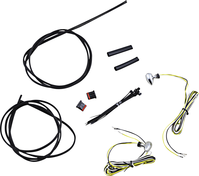 CUSTOM DYNAMICS Micro Turn Signals - Dual - Amber/White - Chrome CD-MICRO-AW-C