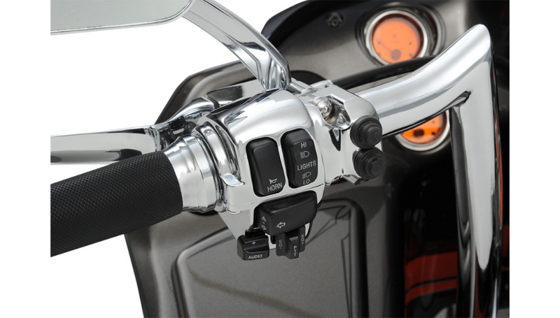 DRAG SPECIALTIES Switch Housing - Cruise - Harley-Davidson 2008-2013 - Chrome H07-0783 - PartsOutlet.com.au