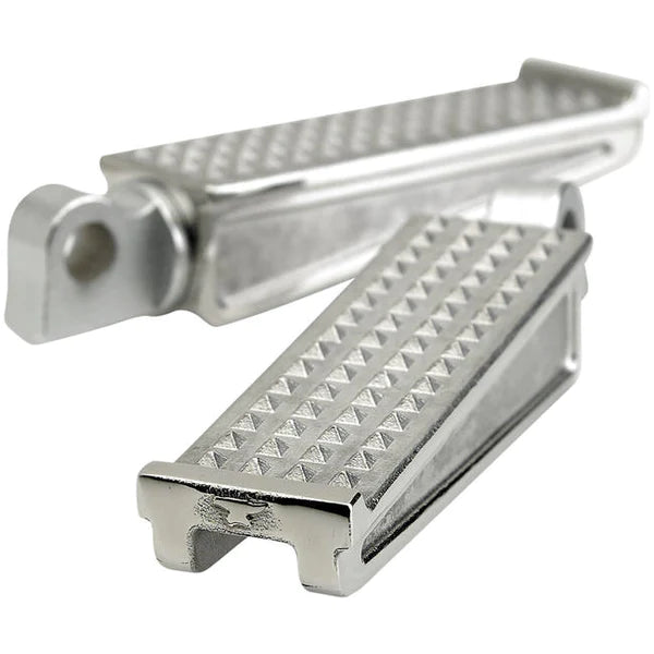 BILTWELL Sanderson Footpegs - Polished - Silver - 7001-302-01 - PartsOutlet.com.au