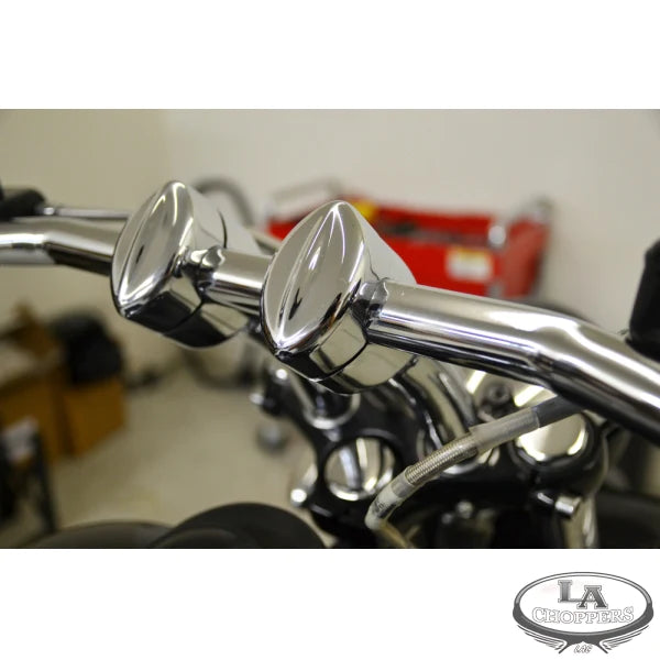 LA CHOPPERS MOHAWK RISERS FOR 1" HANDLEBARS 5.5" CURVED RISE CHROME UNIVERSAL - LA-7401-05