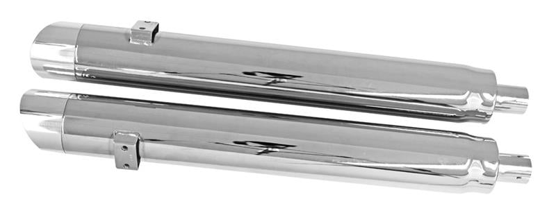 BASSANI XHAUST Slash-Cut Mufflers for Indian Challenger, Chieftan or Road Master 2014-2021 - Chrome 8C17S