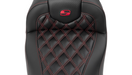 SADDLEMEN RoadSofa Seat - without Backrest - Carbon Fiber - Lattice Stitch - Red Stitch - FLTR/FLHX '23-'24 - 823-07-20604 - PartsOutlet.com.au