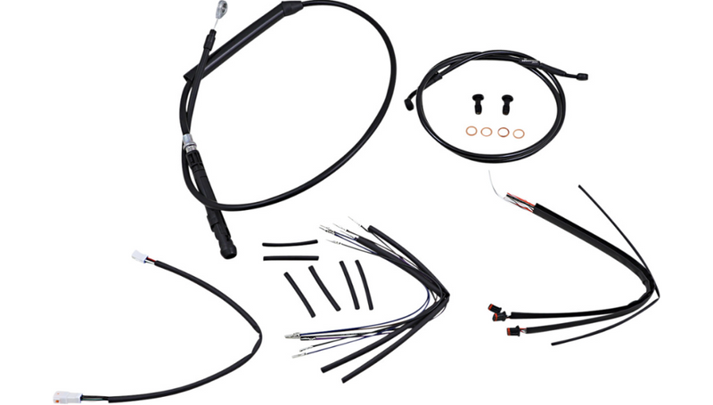 BURLY BRAND Control Kit - 16" Gorilla Handlebars - Black - Softail '18-'21 - B30-1247