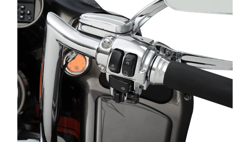 DRAG SPECIALTIES Switch Housing - Cruise - Harley-Davidson 2008-2013 - Chrome H07-0783 - PartsOutlet.com.au