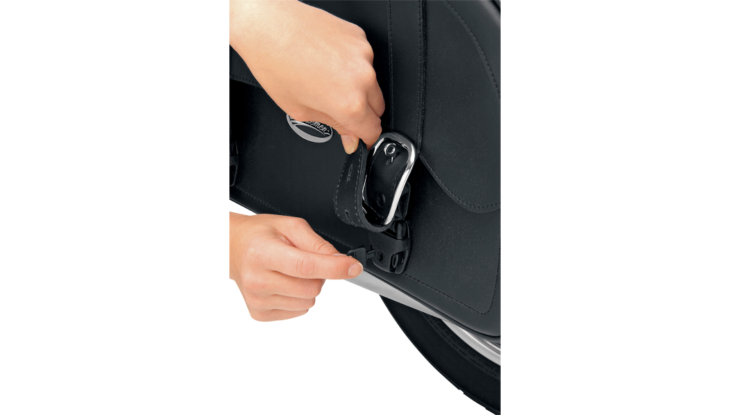 SADDLEMEN Flame Saddlebag - Black - Jumbo X021-05-0421 - PartsOutlet.com.au